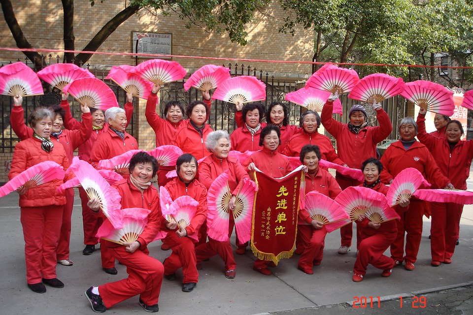 Group pf woman's doing activities