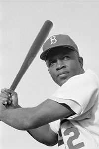 Rostro de Jackie Robinson