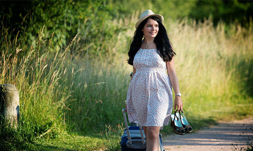 A woman walking